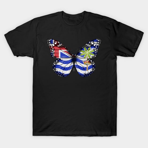 Biot Flag  Butterfly - Gift for Biot From British Indian Ocean Territory T-Shirt by Country Flags